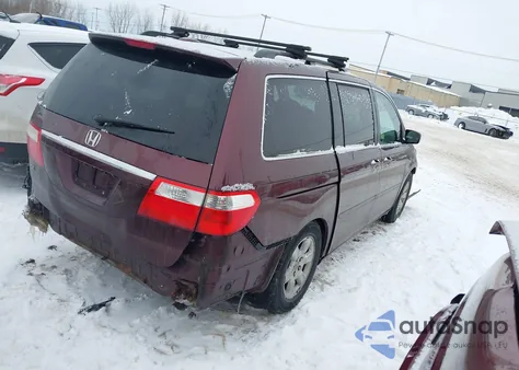 2007 Honda Odyssey Touring from USA, damaged, VIN 5FNRL38897B078170